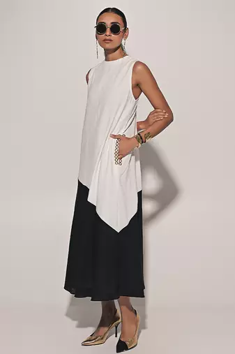 White linen dress