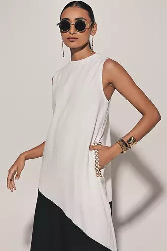 White linen dress