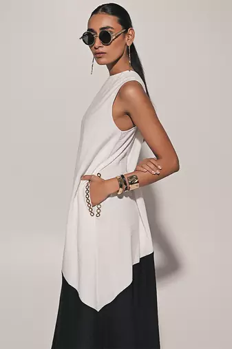 White linen dress