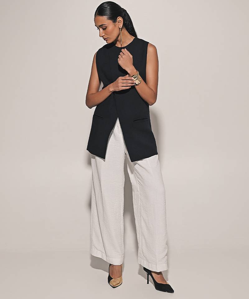 Black linen co ord set