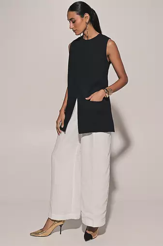 Black linen co ord set