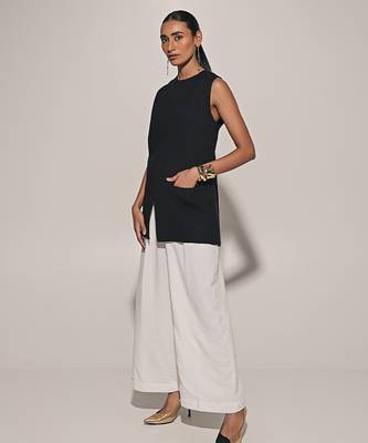 Black linen co ord set 3