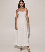 White linen dress