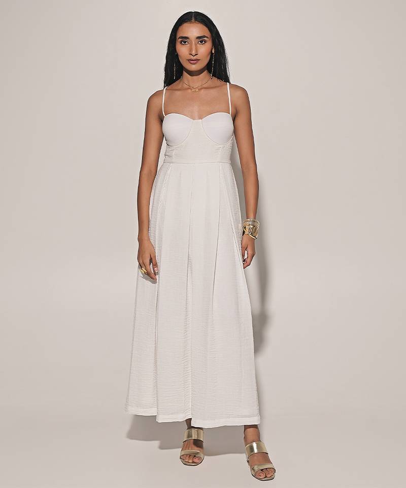 White linen dress