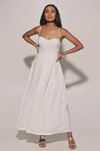 White linen dress