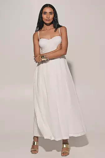 White linen dress