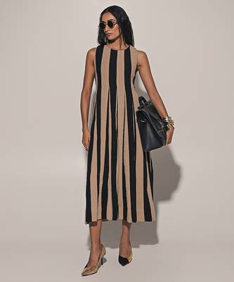 Beige linen dress 1