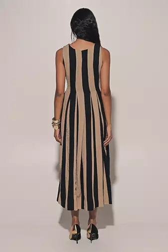 Beige linen dress