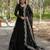 Black faux georgette designer anarkali gown with dupatta