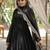 Black faux georgette designer anarkali gown with dupatta