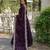Wine faux georgette designer anarkali gown with dupatta