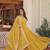 Yellow faux georgette embroidered anarkali gown with dupatta