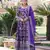Purple viscose jacqard & sequins embroidered anarkali gown with dupatta