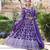 Purple viscose jacqard & sequins embroidered anarkali gown with dupatta