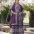 Wine viscose jacqard & sequins embroidered anarkali gown with dupatta