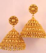 Earrings Jhumka Chandelier Gold Plated Temple Jewellery