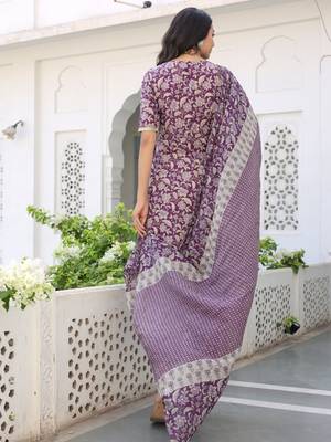 Women solid cotton thread work kurta with trousers & dupatta 3
