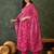 Women rani pink printed kurta set with dupatta