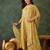 women's yellow ethnic printed kurta pant set
