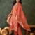 Women rust orange printed kurta set with dupatta