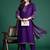Women purple embroidered kurta set with dupatta