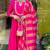 Women rani embroidered anarkali kurta set with dupatta