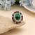 Green color american diamond ring