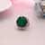 Green color american diamond ring