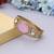 Pink color openable american diamond bracelet