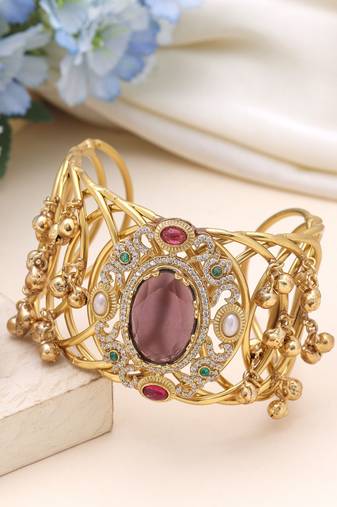 Purple color american diamond bracelet