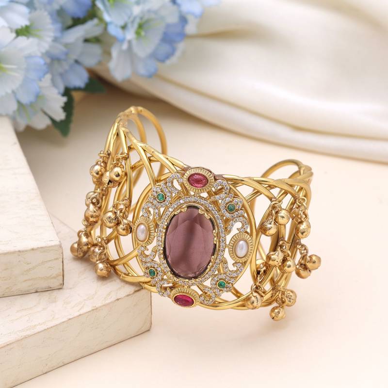 Purple color american diamond bracelet