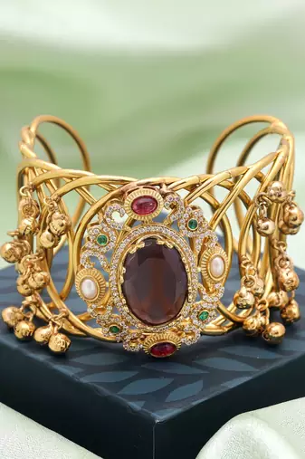 Purple color american diamond bracelet