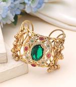 Green color american diamond bracelet