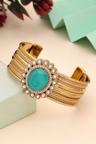 Rama green color american diamond bracelet