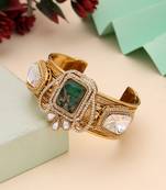 Green color american diamond bracelet