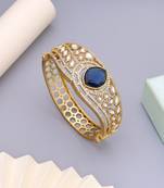 Blue color american diamond bracelet