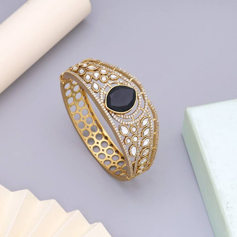 Black color american diamond bracelet