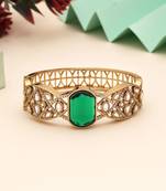 Green color american diamond bracelet