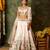 Ivory Printed Raw Silk Lehenga Set