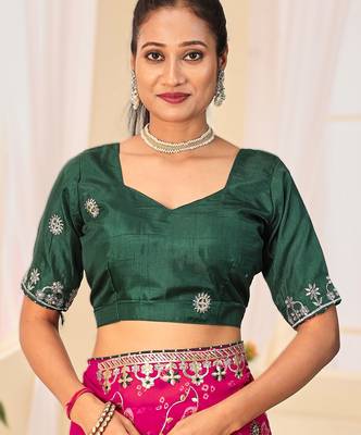 Fancy red rani colour bandhani catalogue with gotta embroidery 4