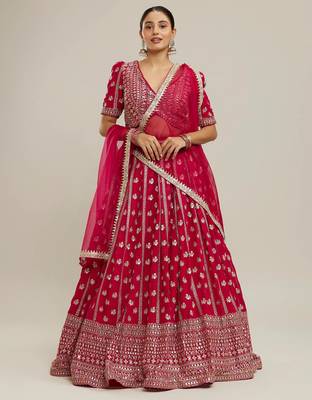 PINK RADIANCE GEORGETTE LEHENGA CHOLI 1