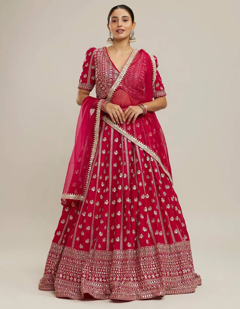 PINK RADIANCE GEORGETTE LEHENGA CHOLI