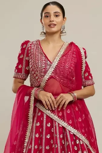 PINK RADIANCE GEORGETTE LEHENGA CHOLI