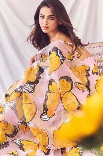 MULTI COLOUR PRINTED DIGITAL TITLI PRINTED UMBRELLA ORGANZA LEHENGA CHOLI