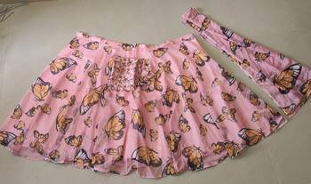 MULTI COLOUR PRINTED DIGITAL TITLI PRINTED UMBRELLA ORGANZA LEHENGA CHOLI 4