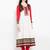 White embroidered georgette a line kurta churidar set