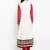 White embroidered georgette a line kurta churidar set