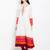 White embroidered georgette anarkali kurta churidar set