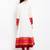 White embroidered georgette anarkali kurta churidar set