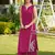 Pink hand embroidery modal satin straight cut kurta